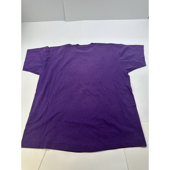 Vintage Pittsburgh Embroidered T Shirt Size Large‎ Purple Single Stitch - Picture 5 of 5